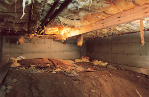 Before view of dirt Crawl Space in Altoona