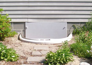 plastic crawl space access well installed in a Bellefonte crawl space