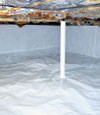 A sealed crawl space in Port Matilda with a vapor barrier