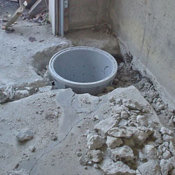 Placing a sump pit in a Curwensville home