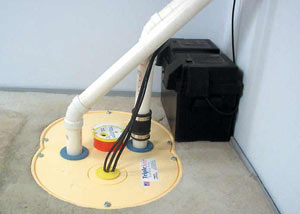 Reynoldsville installation of a submersible sump pump system