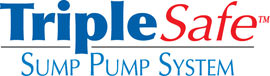 Sump pump system logo for our TripleSafe™, available in areas like Hastings