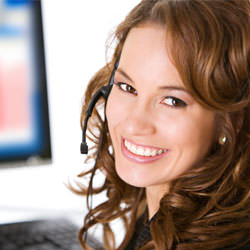 A basement waterproofing customer service specialist in Tyrone scheduling an appointment.