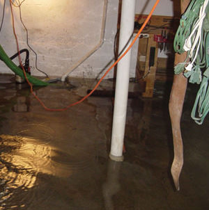 Foundation flooding in a Brockway,Pennsylvania home