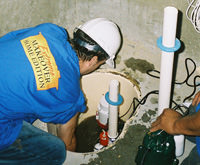 installing a sump pump and backup sump pump system in Woodland, PA
