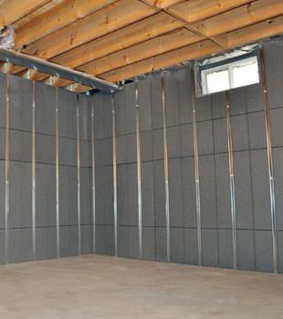 Installed basement wall panels installed in Brockway