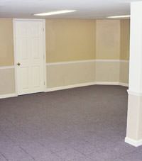 Plastic 20-mil vapor barrier for dirt basements, Ridgway, Pennsylvania installation