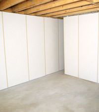 Unfinished basement insulated wall covering in Ridgway, Pennsylvania