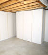 Fiberglass insulated basement wall system in Brookville, PA