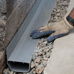 installing a drain tile system in a Morrisdale home
